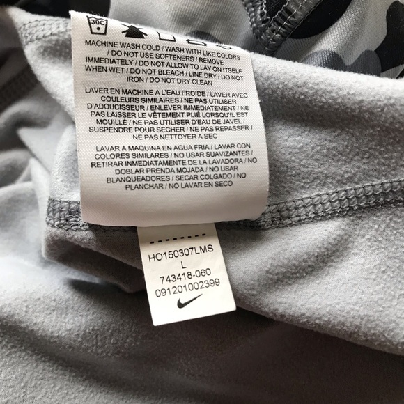 Nike Pro Dri-Fit Camo Long Sleeve Shirt (Size L) - Picture 8 of 8